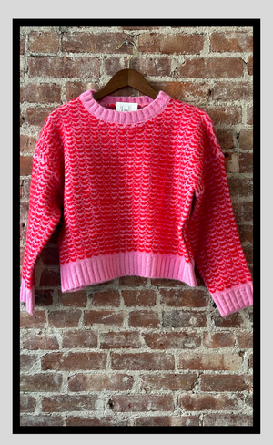 Vibrant Pink Textured Sweater
