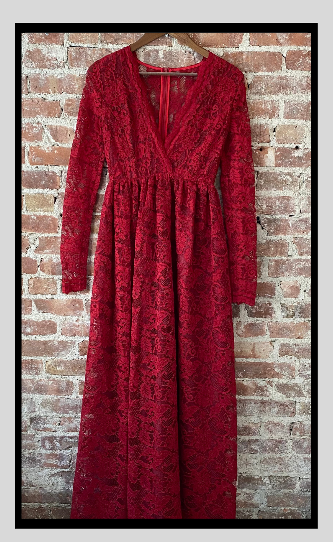 Burgundy Lace Dress
