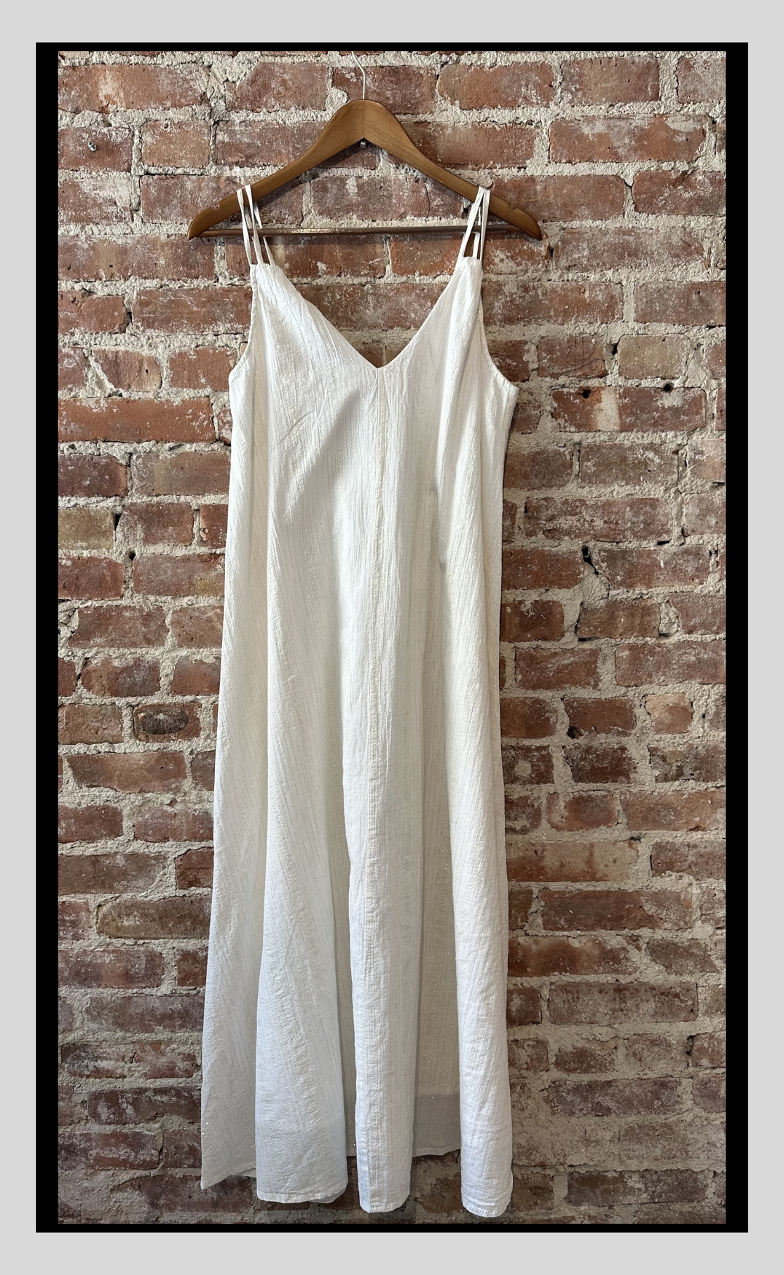 white linen slip dress Effortless Ivory Slip Dress XL
