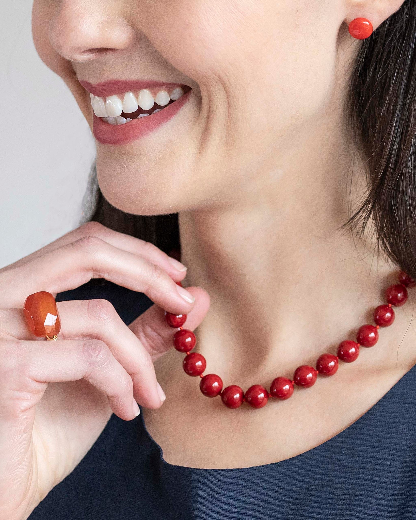 Red Pearls Necklace