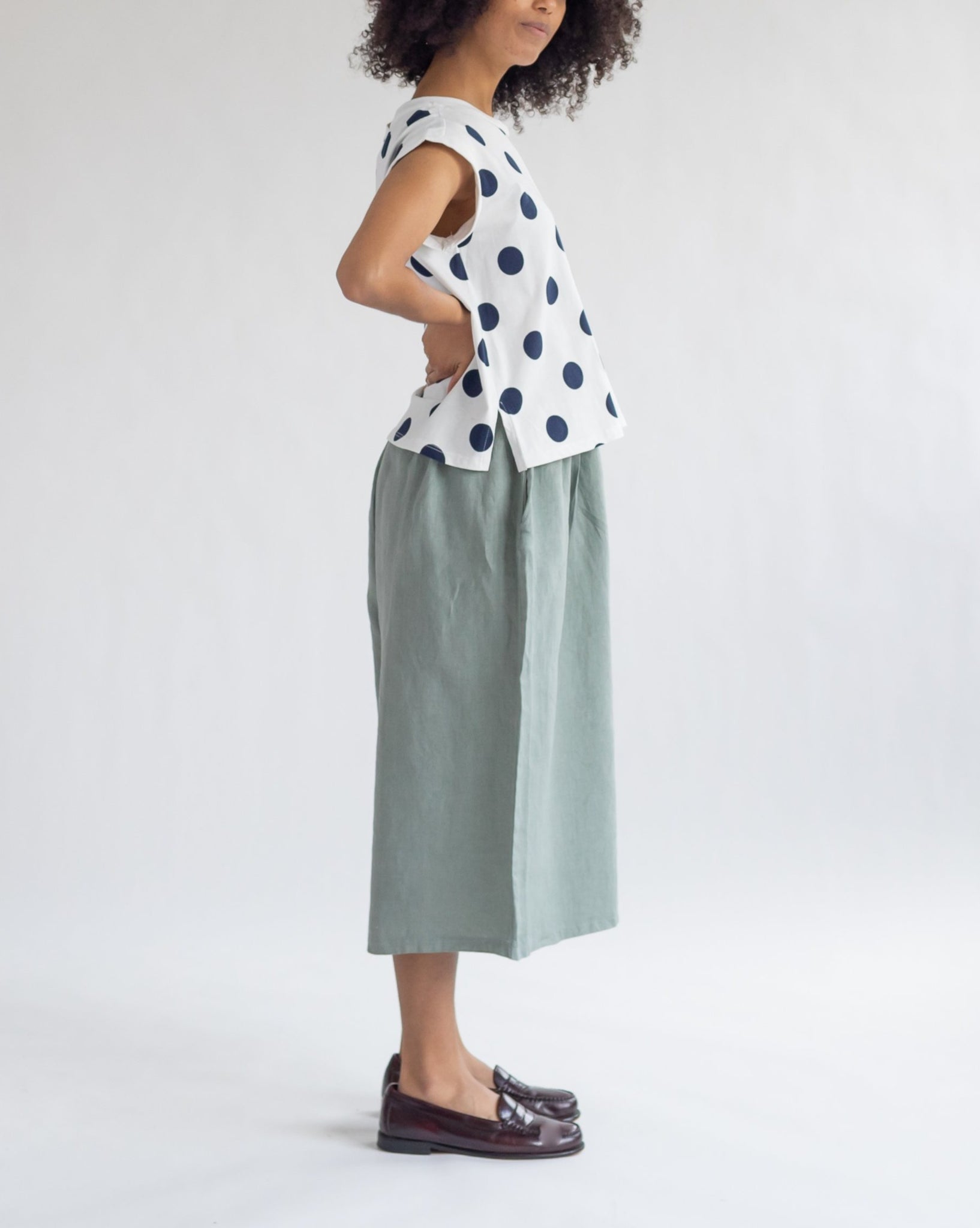 Pull-On Linen Culottes