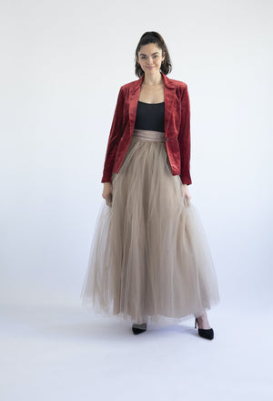 Tulle Skirt  [ In Teal and Sand ]