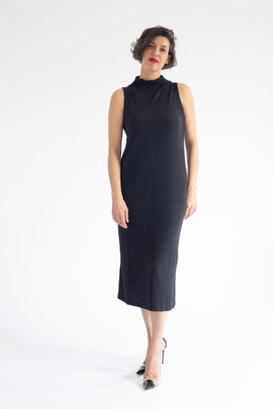 Soft Midi Dress (Available in Black and Beige)