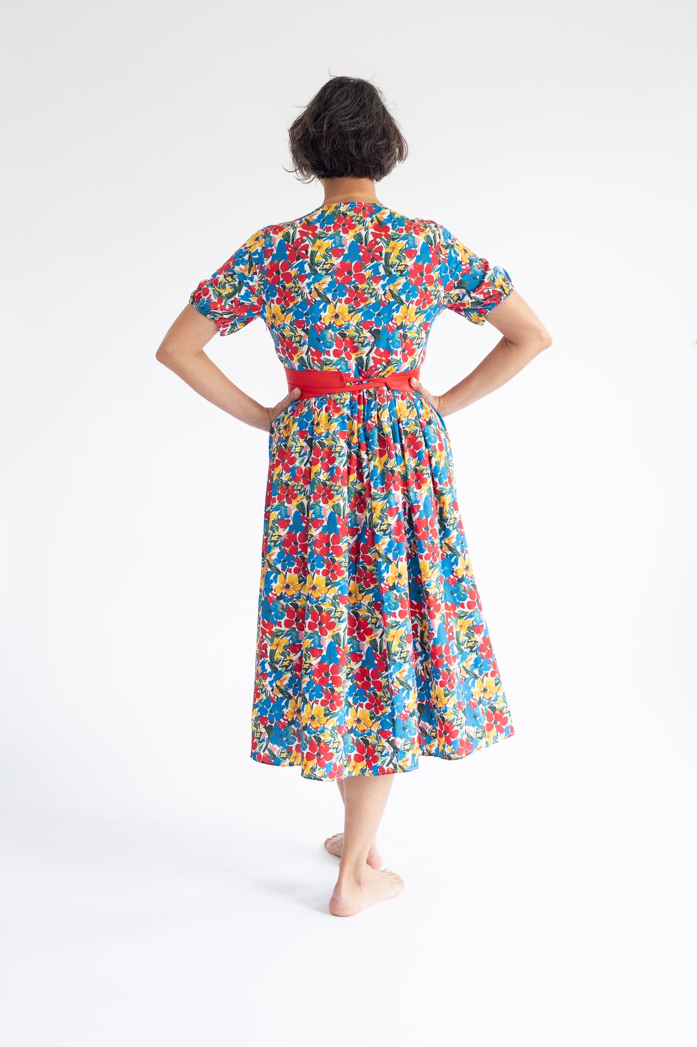 Cotton Dress with Flowers