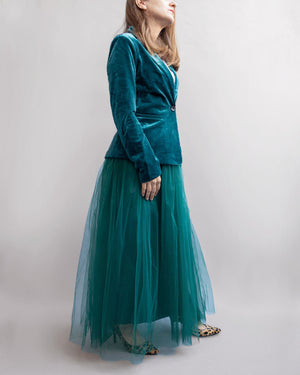 Tulle Skirt  [ In Teal and Sand ]